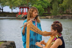 Cymber Lily Quinn, harp meditations, Hilo Hawaii